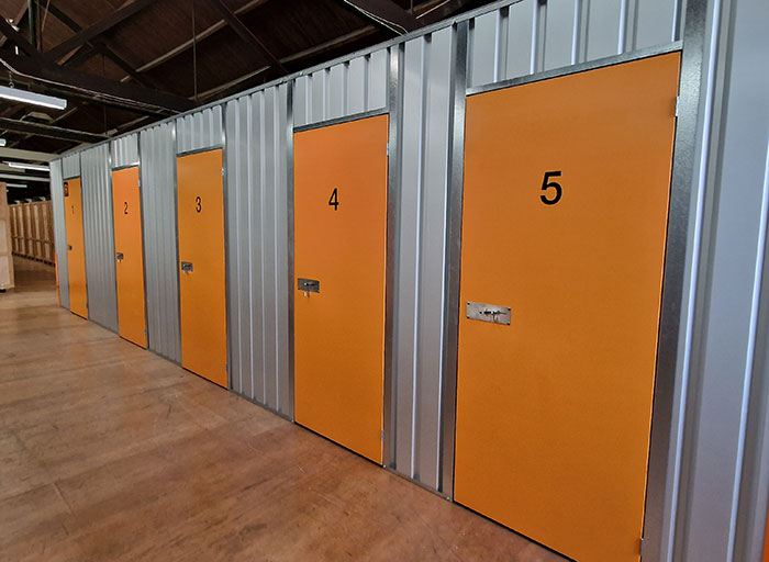 internal secure storage orange doors